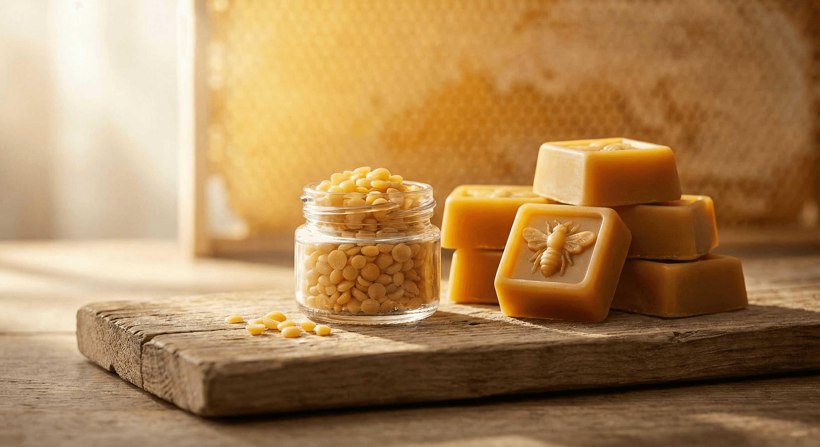 Premium bulk beeswax pellets and blocks